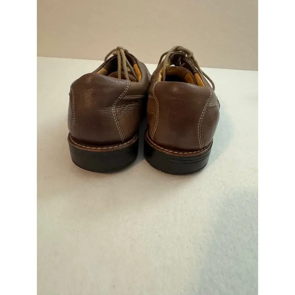 Sandro Moscoloni Men's Leather Oxfords Lace Up Split Cap Toe Brown 8D